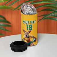 Custom Australia Rugby 4 in 1 Can Cooler Tumbler Wallabies Mascot Sporty Style - Wonder Print Shop