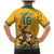 Custom Australia Rugby Family Matching Mermaid Dress and Hawaiian Shirt Wallabies Mascot Sporty Style - Wonder Print Shop