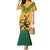Custom Australia Rugby Family Matching Mermaid Dress and Hawaiian Shirt Wallabies Mascot Sporty Style - Wonder Print Shop