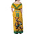 Custom Australia Rugby Family Matching Off Shoulder Maxi Dress and Hawaiian Shirt Wallabies Mascot Sporty Style - Wonder Print Shop