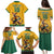 Custom Australia Rugby Family Matching Puletasi and Hawaiian Shirt Wallabies Mascot Sporty Style - Wonder Print Shop