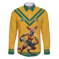 Custom Australia Rugby Family Matching Puletasi and Hawaiian Shirt Wallabies Mascot Sporty Style - Wonder Print Shop