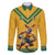 Custom Australia Rugby Family Matching Puletasi and Hawaiian Shirt Wallabies Mascot Sporty Style - Wonder Print Shop