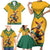 Custom Australia Rugby Family Matching Short Sleeve Bodycon Dress and Hawaiian Shirt Wallabies Mascot Sporty Style - Wonder Print Shop