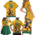 Custom Australia Rugby Family Matching Short Sleeve Bodycon Dress and Hawaiian Shirt Wallabies Mascot Sporty Style - Wonder Print Shop