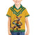 Custom Australia Rugby Family Matching Tank Maxi Dress and Hawaiian Shirt Wallabies Mascot Sporty Style - Wonder Print Shop