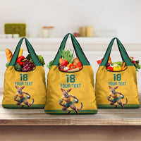 Custom Australia Rugby Grocery Bag Wallabies Mascot Sporty Style - Wonder Print Shop