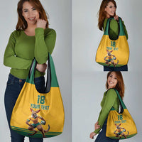 Custom Australia Rugby Grocery Bag Wallabies Mascot Sporty Style - Wonder Print Shop