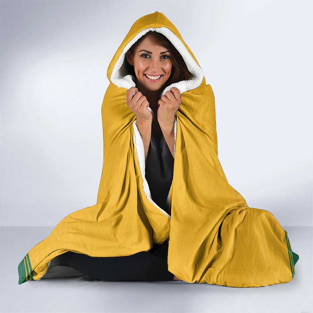 Custom Australia Rugby Hooded Blanket Wallabies Mascot Sporty Style - Wonder Print Shop