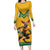 Custom Australia Rugby Long Sleeve Bodycon Dress Wallabies Mascot Sporty Style - Wonder Print Shop