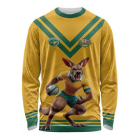 Custom Australia Rugby Long Sleeve Shirt Wallabies Mascot Sporty Style - Wonder Print Shop