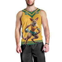 Custom Australia Rugby Men Tank Top Wallabies Mascot Sporty Style - Wonder Print Shop