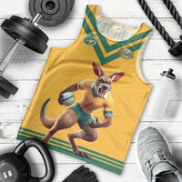 Custom Australia Rugby Men Tank Top Wallabies Mascot Sporty Style - Wonder Print Shop