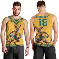 Custom Australia Rugby Men Tank Top Wallabies Mascot Sporty Style - Wonder Print Shop