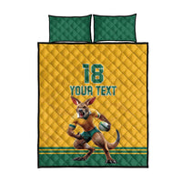 Custom Australia Rugby Quilt Bed Set Wallabies Mascot Sporty Style - Wonder Print Shop
