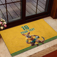 Custom Australia Rugby Rubber Doormat Wallabies Mascot Sporty Style - Wonder Print Shop