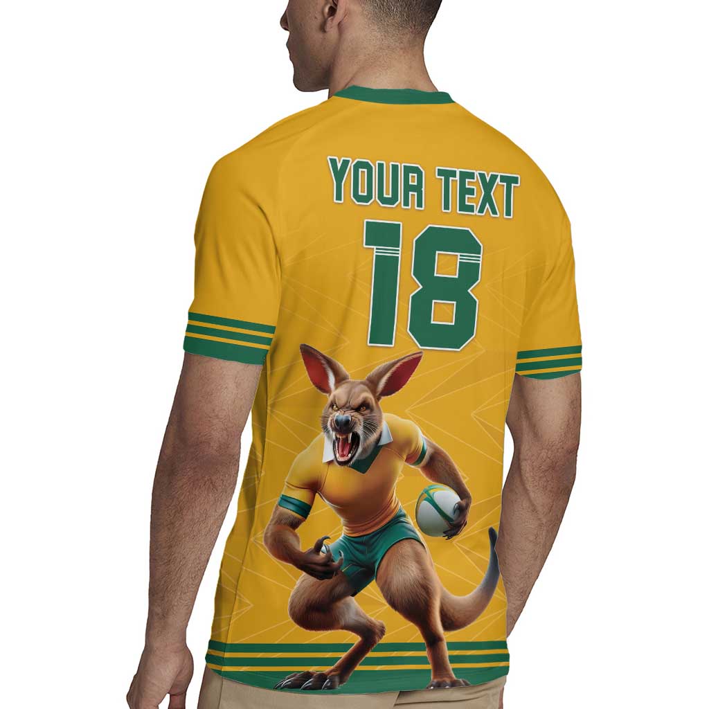 Custom Australia Rugby Rugby Jersey Wallabies Mascot Sporty Style - Wonder Print Shop