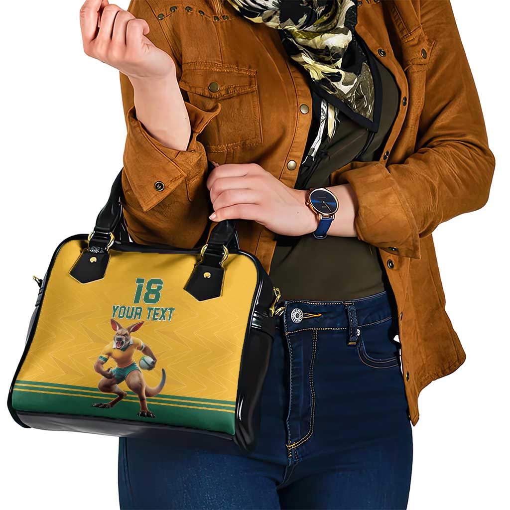Custom Australia Rugby Shoulder Handbag Wallabies Mascot Sporty Style - Wonder Print Shop