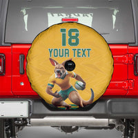 Custom Australia Rugby Spare Tire Cover Wallabies Mascot Sporty Style - Wonder Print Shop