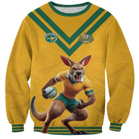Custom Australia Rugby Sweatshirt Wallabies Mascot Sporty Style - Wonder Print Shop