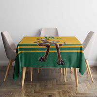 Custom Australia Rugby Tablecloth Wallabies Mascot Sporty Style - Wonder Print Shop