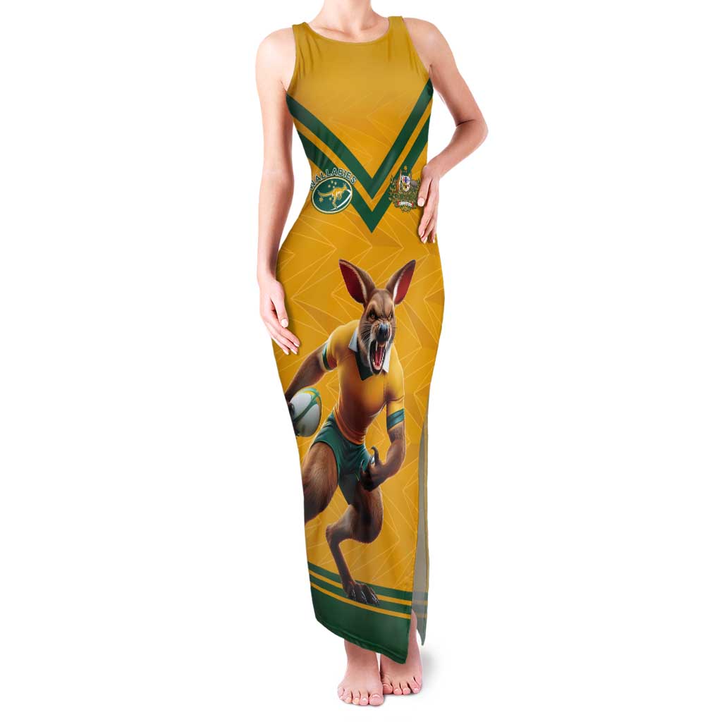 Custom Australia Rugby Tank Maxi Dress Wallabies Mascot Sporty Style - Wonder Print Shop