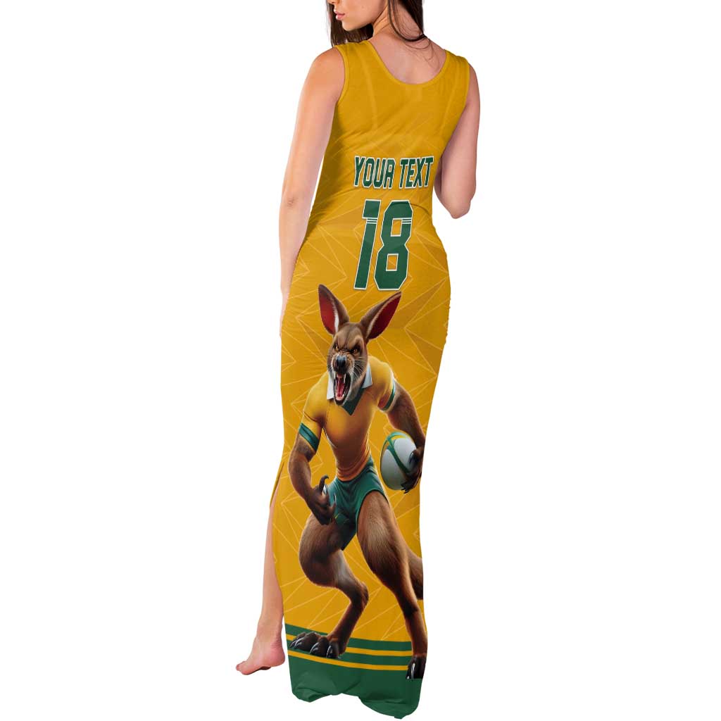 Custom Australia Rugby Tank Maxi Dress Wallabies Mascot Sporty Style - Wonder Print Shop