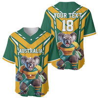 Custom Australia Rugby Baseball Jersey Koala Mascot Sporty Style - Wonder Print Shop