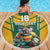 Custom Australia Rugby Beach Blanket Koala Mascot Sporty Style - Wonder Print Shop