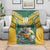 Custom Australia Rugby Blanket Koala Mascot Sporty Style - Wonder Print Shop