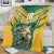 Custom Australia Rugby Blanket Koala Mascot Sporty Style - Wonder Print Shop