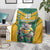 Custom Australia Rugby Blanket Koala Mascot Sporty Style - Wonder Print Shop