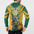Custom Australia Rugby Button Sweatshirt Koala Mascot Sporty Style - Wonder Print Shop