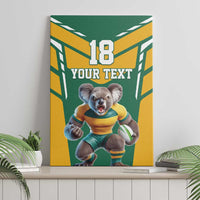 Custom Australia Rugby Canvas Wall Art Koala Mascot Sporty Style - Wonder Print Shop