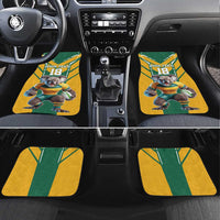 Custom Australia Rugby Car Mats Koala Mascot Sporty Style - Wonder Print Shop