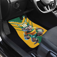 Custom Australia Rugby Car Mats Koala Mascot Sporty Style - Wonder Print Shop