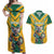 Custom Australia Rugby Couples Matching Off Shoulder Maxi Dress and Hawaiian Shirt Koala Mascot Sporty Style - Wonder Print Shop