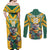 Custom Australia Rugby Couples Matching Off Shoulder Maxi Dress and Long Sleeve Button Shirt Koala Mascot Sporty Style - Wonder Print Shop