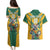 Custom Australia Rugby Couples Matching Puletasi and Hawaiian Shirt Koala Mascot Sporty Style - Wonder Print Shop
