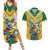 Custom Australia Rugby Couples Matching Summer Maxi Dress and Hawaiian Shirt Koala Mascot Sporty Style - Wonder Print Shop