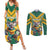 Custom Australia Rugby Couples Matching Summer Maxi Dress and Long Sleeve Button Shirt Koala Mascot Sporty Style - Wonder Print Shop
