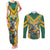 Custom Australia Rugby Couples Matching Tank Maxi Dress and Long Sleeve Button Shirt Koala Mascot Sporty Style - Wonder Print Shop