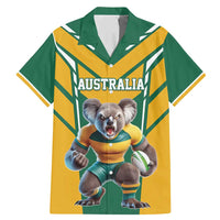 Custom Australia Rugby Family Matching Mermaid Dress and Hawaiian Shirt Koala Mascot Sporty Style - Wonder Print Shop