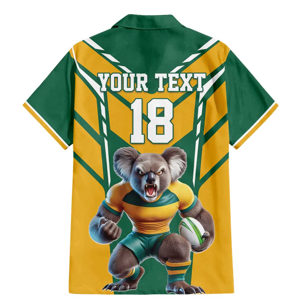 Custom Australia Rugby Family Matching Mermaid Dress and Hawaiian Shirt Koala Mascot Sporty Style - Wonder Print Shop