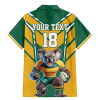 Custom Australia Rugby Family Matching Mermaid Dress and Hawaiian Shirt Koala Mascot Sporty Style - Wonder Print Shop
