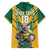 Custom Australia Rugby Family Matching Off The Shoulder Long Sleeve Dress and Hawaiian Shirt Koala Mascot Sporty Style - Wonder Print Shop