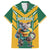 Custom Australia Rugby Family Matching Off Shoulder Maxi Dress and Hawaiian Shirt Koala Mascot Sporty Style - Wonder Print Shop