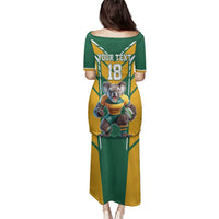 Custom Australia Rugby Family Matching Puletasi and Hawaiian Shirt Koala Mascot Sporty Style - Wonder Print Shop