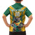Custom Australia Rugby Family Matching Short Sleeve Bodycon Dress and Hawaiian Shirt Koala Mascot Sporty Style - Wonder Print Shop