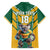 Custom Australia Rugby Family Matching Short Sleeve Bodycon Dress and Hawaiian Shirt Koala Mascot Sporty Style - Wonder Print Shop